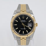 2024 Rolex DateJust 41 Black Dial Index, Two Tone Yellow Gold REF: 126333.