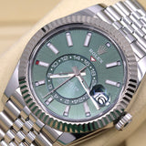 2025 Rolex Sky-Dweller Mint Green Dial, Stainless Jubilee 336934