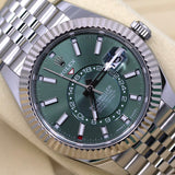 2025 Rolex Sky-Dweller Mint Green Dial, Stainless Jubilee 336934