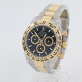 2025 Rolex Daytona Cosmograph Black Dial, Two Tone Yellow Gold And Steel 126503