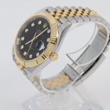 2024 Rolex DateJust 41 Black Dial Diamond Index, Two Tone Yellow Gold REF: 126333.