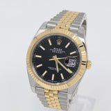 2024 Rolex DateJust 41 Black Dial Index, Two Tone Yellow Gold REF: 126333.