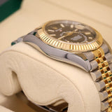 2022 Rolex Sky-Dweller Black Dial, Two Tone Yellow Gold Jubilee 326933