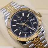 2024 Rolex Sky-Dweller Black Dial, Two Tone Yellow Gold Jubilee 336933