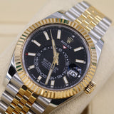 2024 Rolex Sky-Dweller Black Dial, Two Tone Yellow Gold Jubilee 336933