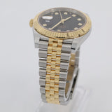 2024 Rolex DateJust 41 Black Dial Diamond Index, Two Tone Yellow Gold REF: 126333.