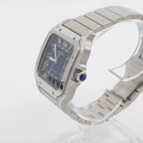 2025 Cartier Santos Large Size Blue Dial Stainless Steel Bracelet REF: WSSA0071