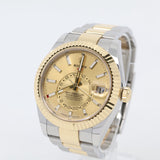 2025 Rolex Sky-Dweller Champagne Dial Two Tone Yellow Gold 336933