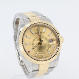 2025 Rolex Sky-Dweller Champagne Dial Two Tone Yellow Gold 336933