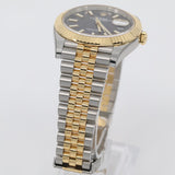 2024 Rolex DateJust 41 Black Dial Index, Two Tone Yellow Gold REF: 126333.