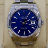 2025 Rolex Datejust 41mm Blue Oyster Smooth 126300