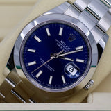 2025 Rolex Datejust 41mm Blue Oyster Smooth 126300