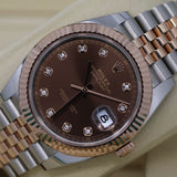 2026 Rolex Datejust 41mm Chocolate Diamond Index, Everose Jubilee 126331
