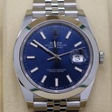 2026 Rolex Datejust 41mm Blue Smooth Jubilee 126300