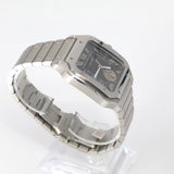 2025 Cartier Santos Large Dual Time Rhodium Dial Stainless Steel WSSA0076