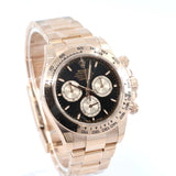 2025 Rolex Daytona Rose Gold Black Dial Stick Index 126505