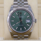 2026 Rolex Datejust 41mm Mint Green Jubilee Fluted 126334
