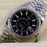 2026 Rolex Sky-Dweller Black Dial, Stainless Jubilee 336934