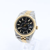2024 Rolex Sky-Dweller Black Dial, Two Tone Yellow Gold Jubilee 336933