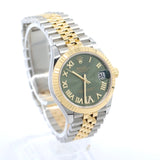 2025 Rolex Datejust 31mm Olive Dial Fluted Jubilee Two-Tone Yellow Gold 278273