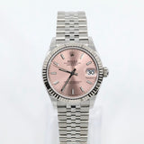2025 Rolex Datejust 31mm Pink Fluted Jubilee Stainless Steel 278274