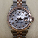 2026 Rolex Datejust 28mm Mother of Pearl Dial Fluted Jubilee Two-Tone Rose Gold 2792171