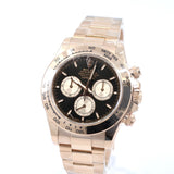 2025 Rolex Daytona Rose Gold Black Dial Stick Index 126505