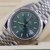 2026 Rolex Datejust 41mm Mint Green Jubilee Fluted 126334