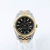 2024 Rolex Sky-Dweller Black Dial, Two Tone Yellow Gold Jubilee 336933