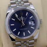 2026 Rolex Datejust 41mm Blue Smooth Jubilee 126300