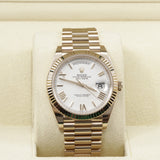 2022 Rolex Day Date 40 White Dial Roman Index Rose Gold 228235