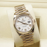 2022 Rolex Day Date 40 White Dial Roman Index Rose Gold 228235
