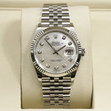 2025 Rolex DateJust 36 Mother Of Pearl Dial Diamond Index Jubilee 126234