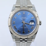 2023 Rolex Datejust 41mm Azzurro Jubilee Fluted 126334