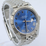 2023 Rolex Datejust 41mm Azzurro Jubilee Fluted 126334